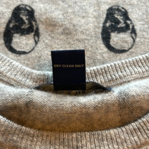 Chelsea & Theodore - 100% cashmere skull pattern crewneck pullover sweater - XS - Picture 5 of 5